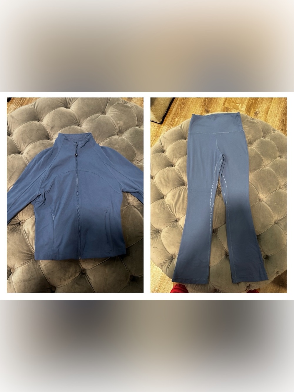 lululemon athletica Blue Zip Jacket & Flare Track Pants